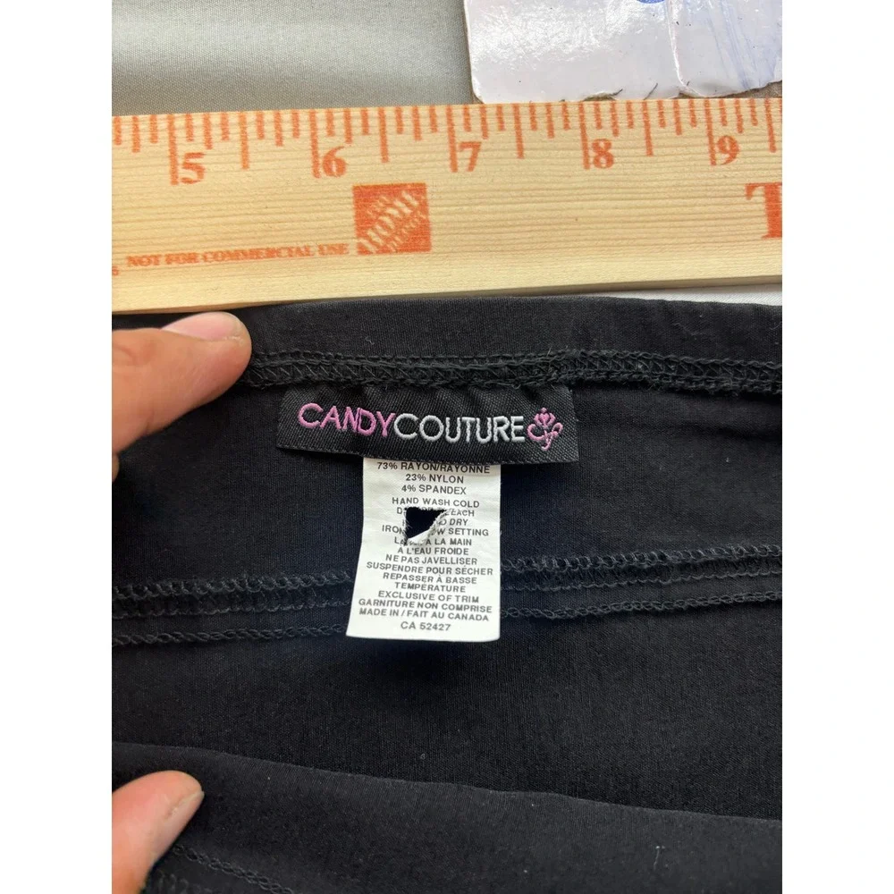 Candy Couture Black Bandage Mini Skirt Tiered Bodycon Size L 8730